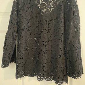 White House black market lace top size small black